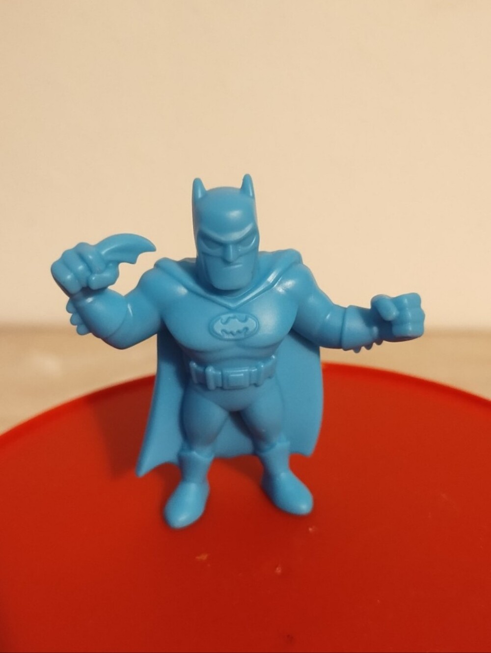 Wendy's kids meal D.C. blue Batman mini action figure.